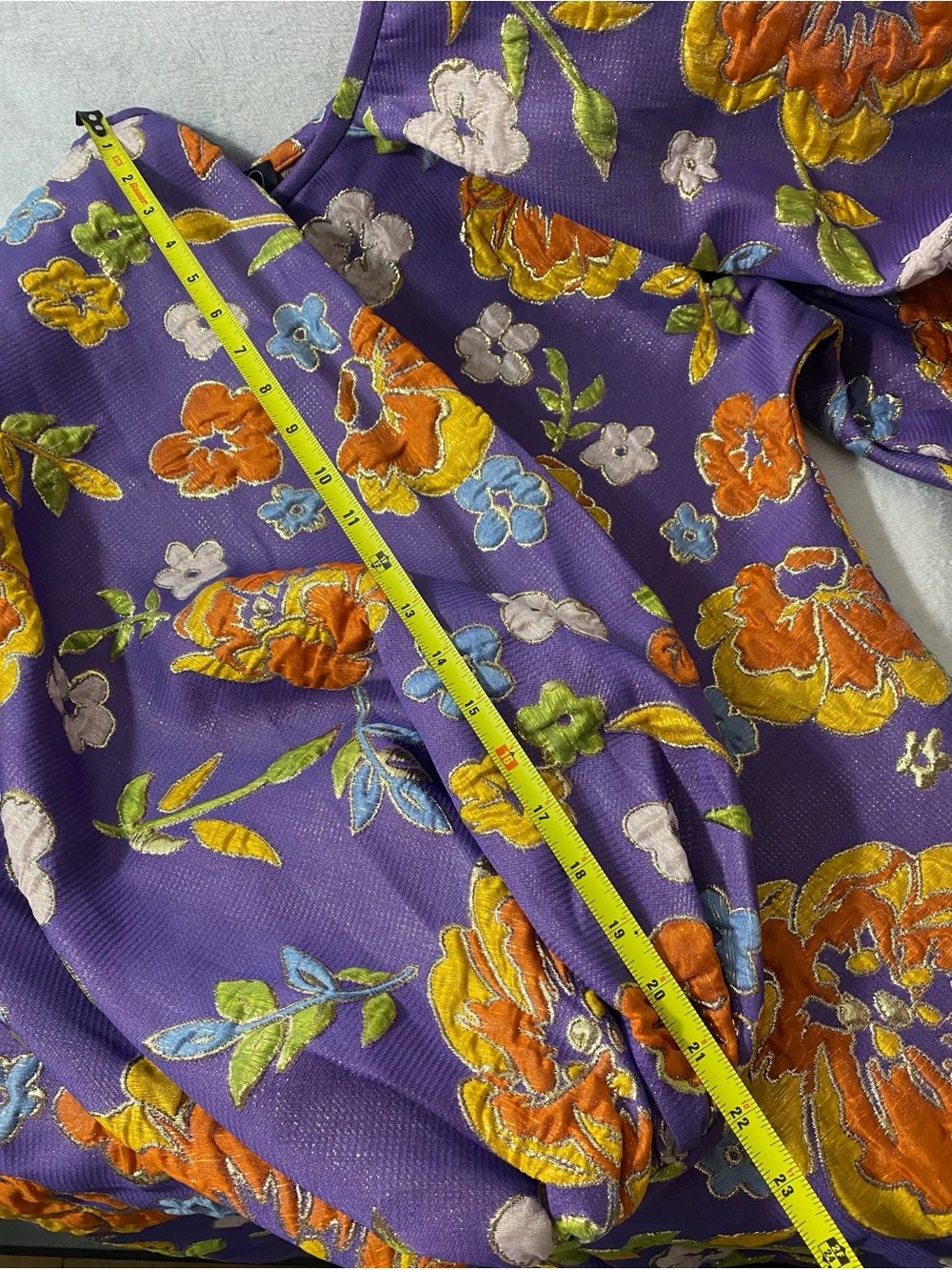 Free People Arianne Elmy Slim Fit Good Luck Dress Purple Orange Floral XS NWT - Picture 12 of 14